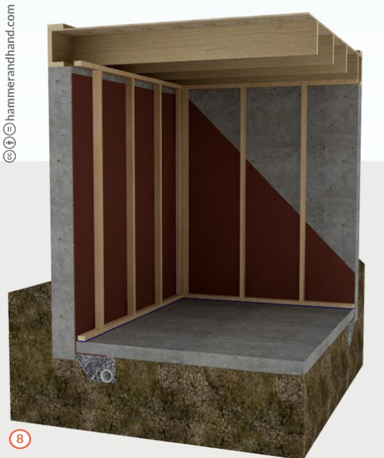 Basement Retrofit Detail 8 Frame Basement Wall | Hammer & Hand